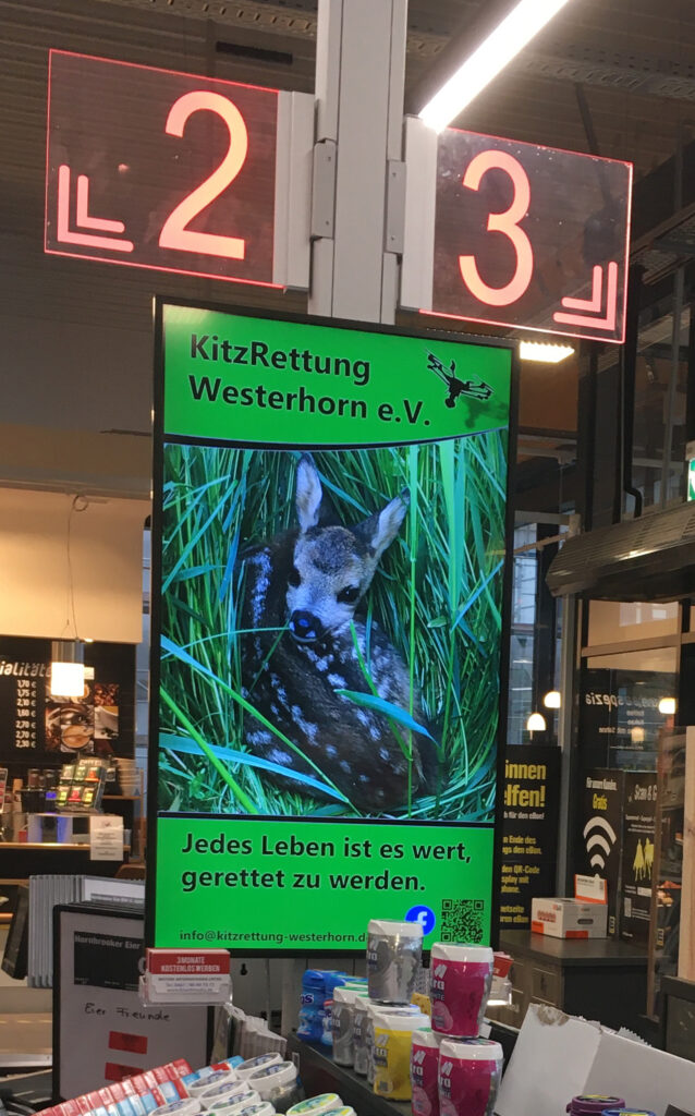 KitzRettung Westerhorn - Blue4 Media bei Edeka Boost in Brande-Hörnerkirchen